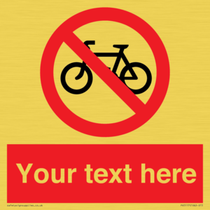 Custom No Cycling Sign